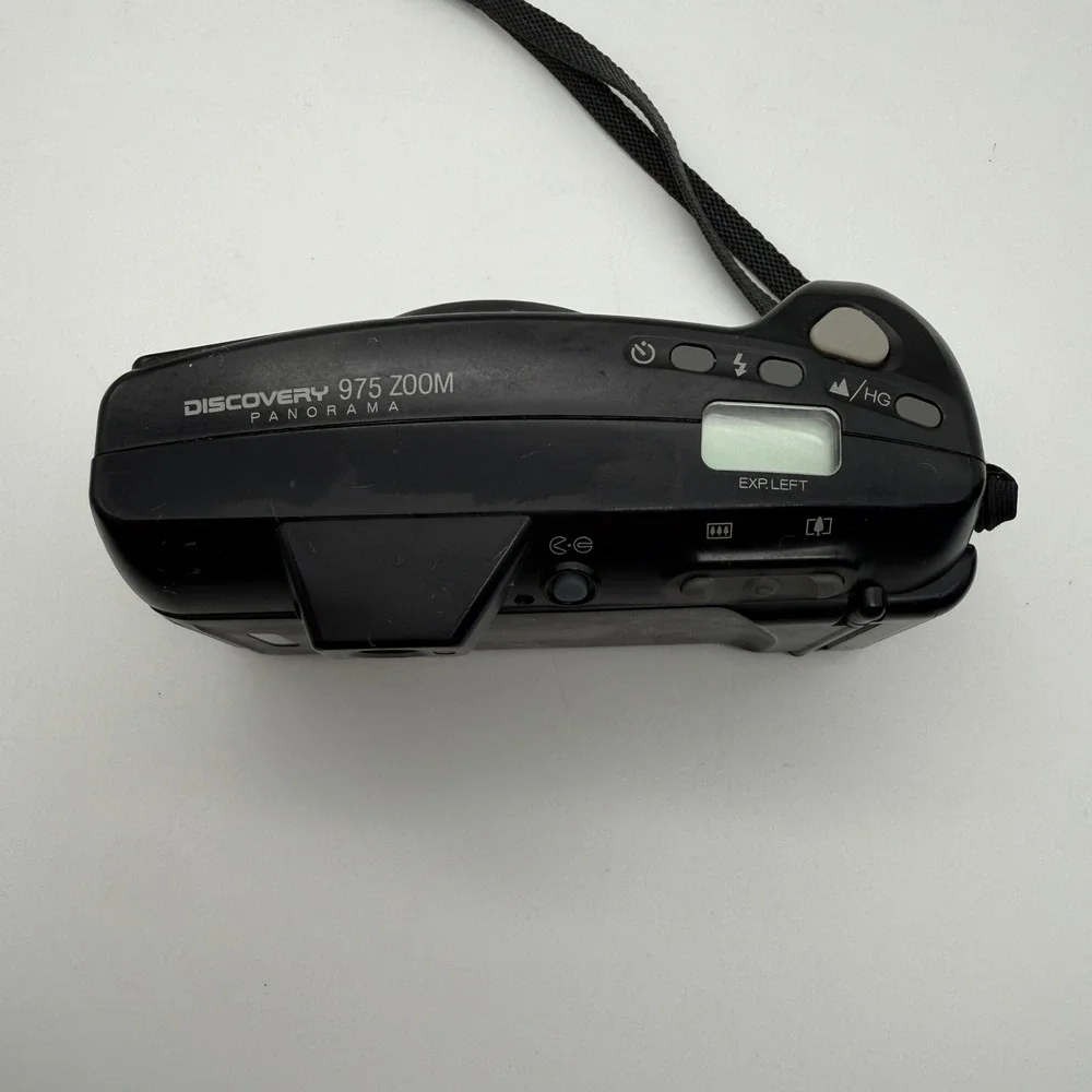 Fuji Discovery 975 Zoom Panorama 35mm Film Camera Black 35-80mm Fujinon TESTED